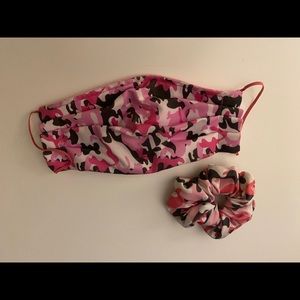 Pink Camo Face Mask and Crunchie